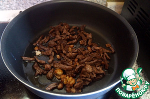 Бефстроганов из говяжьего сердца