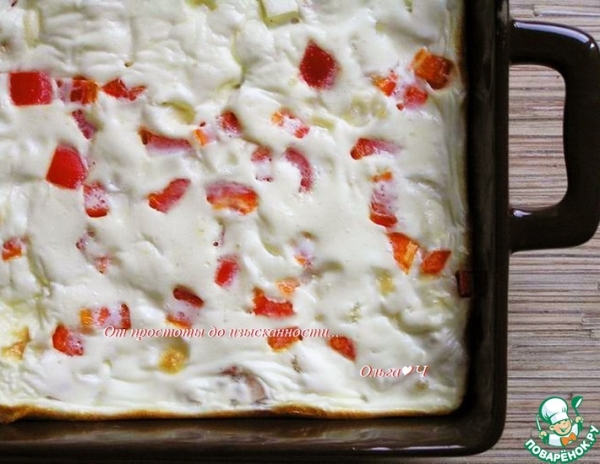 Белковая фриттата с курицей и брынзой Белковая фриттата с курицей и брынзой