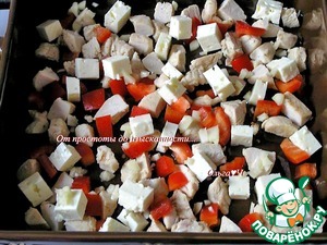 Белковая фриттата с курицей и брынзой Белковая фриттата с курицей и брынзой