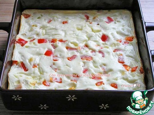 Белковая фриттата с курицей и брынзой Белковая фриттата с курицей и брынзой