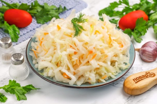 Капуста квашеная с морковью Капуста квашеная с морковью