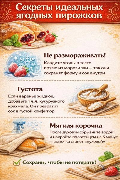 3 правила идеальной начинки: как приготовить сочные пирожки с замороженными ягодами, чтобы они не вытекли в духовке