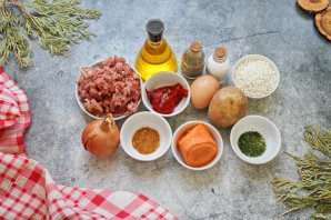 Рис с фаршем и картофелем Рис с фаршем и картофелем