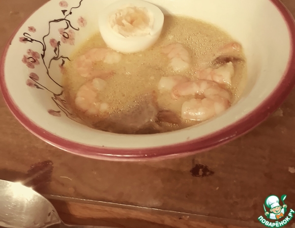 Бирманский суп с креветками (Кхао cве)