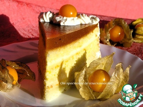 Бисквитно-муссовый торт "Апельсин и хурма" Бисквитно-муссовый торт "Апельсин и хурма"