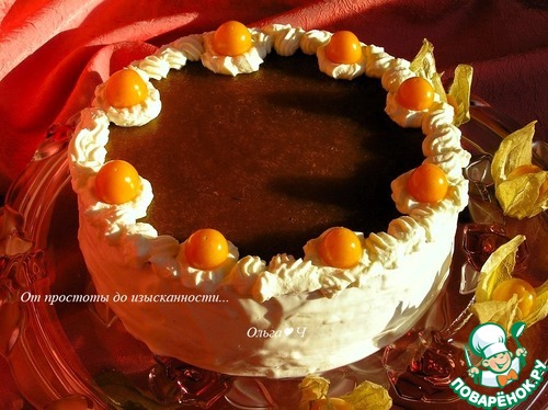 Бисквитно-муссовый торт "Апельсин и хурма" Бисквитно-муссовый торт "Апельсин и хурма"