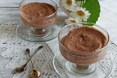 Бланманже из творога, банана и какао #пушкинкулинар Бланманже из творога, банана и какао #пушкинкулинар