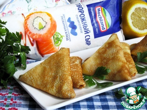 Блинчики с курицей и авокадо