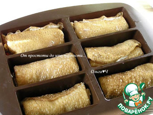 Блинчики с творогом в нежнейшей заливке