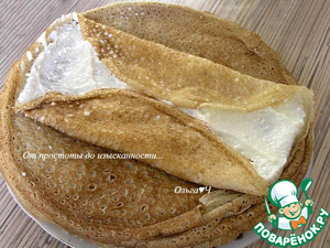 Блинчики с творогом в нежнейшей заливке