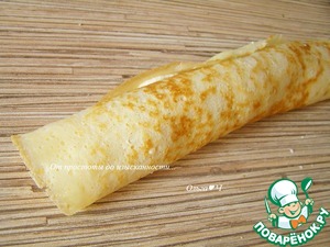 Блинчики с творогом, запеченные в сливках