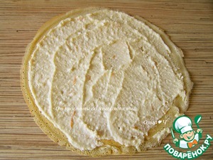 Блинчики с творогом, запеченные в сливках