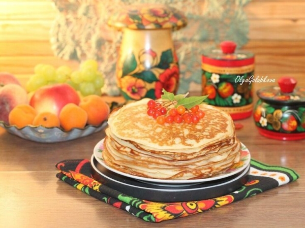 Блины дрожжевые на кефире и молоке#пушкинкулинар