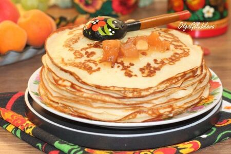 Блины дрожжевые на кефире и молоке#пушкинкулинар