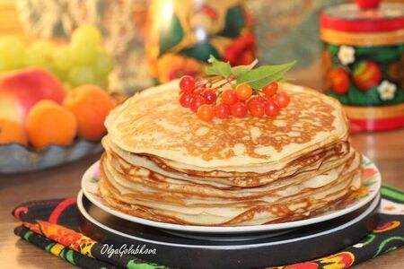 Блины дрожжевые на кефире и молоке#пушкинкулинар