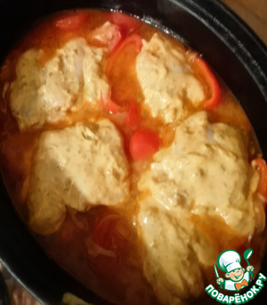 Блюдо из курицы и запеченного риса