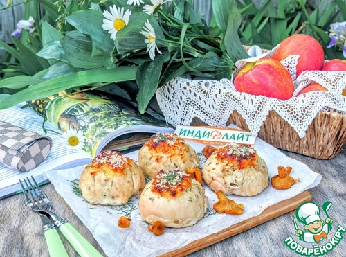 Бомбочки из индейки с лисичками Бомбочки из индейки с лисичками