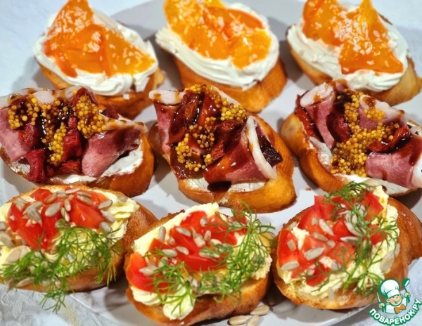 Брускетта на праздничный стол Брускетта на праздничный стол