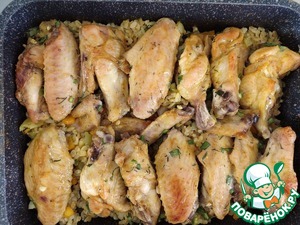 Булгур с крылышками