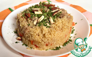 Булгур с куриной грудкой и овощами