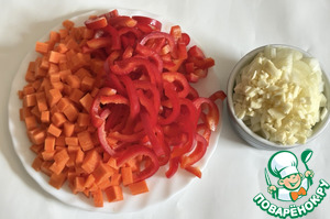 Булгур с куриной грудкой и овощами