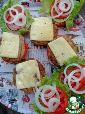 Бургер-гриль "красный бархат"