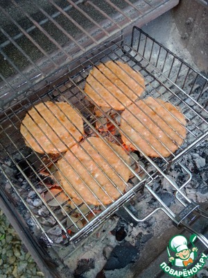 Бургер-гриль "красный бархат"