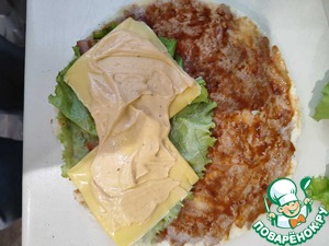 Бургер в лепёшке Бургер в лепёшке