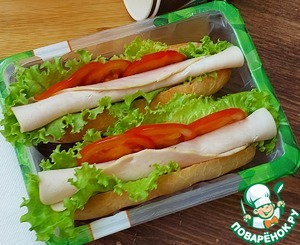 Бутерброд "Хот-дог" с холодным кофе Бутерброд "Хот-дог" с холодным кофе