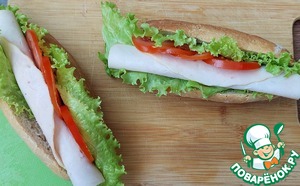 Бутерброд "Хот-дог" с холодным кофе Бутерброд "Хот-дог" с холодным кофе