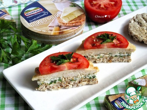 Бутерброд с котлетой на хлебце Бутерброд с котлетой на хлебце