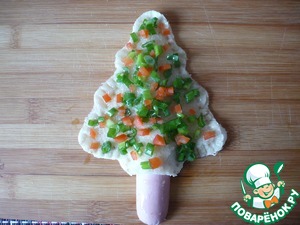 Бутерброд с сосиской "Ёлочка" Бутерброд с сосиской "Ёлочка"