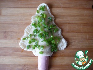 Бутерброд с сосиской "Ёлочка" Бутерброд с сосиской "Ёлочка"