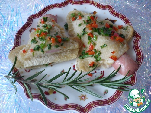 Бутерброд с сосиской "Ёлочка" Бутерброд с сосиской "Ёлочка"