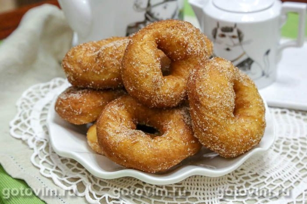 Пончики «Ленинградские пышки» с корицей Пончики «Ленинградские пышки» с корицей