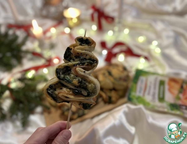 Елочки со шпинатом и индейкой Елочки со шпинатом и индейкой