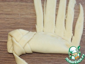 Плетеные булочки на молоке с начинкой