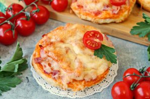 Мини пицца на скорую руку Мини пицца на скорую руку