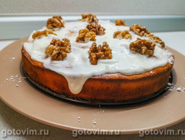 Пирог с орехами на сметане Пирог с орехами на сметане