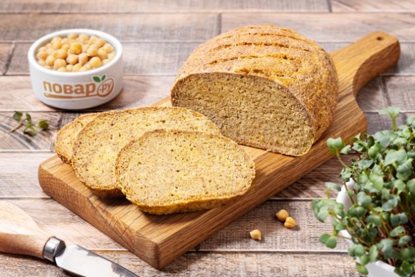 Нутовый хлеб без муки и дрожжей
