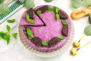 Черничный чизкейк без выпечки