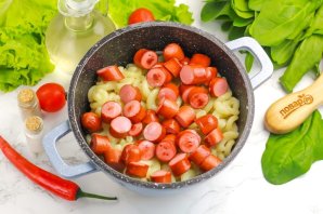Паста с сосисками Паста с сосисками