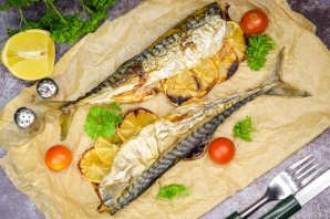 Скумбрия на соли с лимоном Скумбрия на соли с лимоном