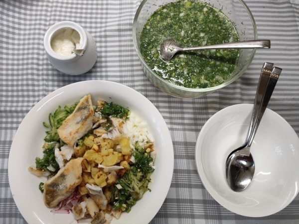 Щучина - рыбная окрошка Щучина - рыбная окрошка