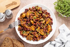 Красная фасоль с грибами Красная фасоль с грибами