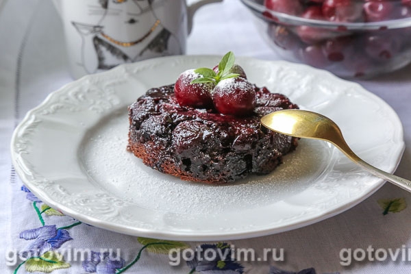 Шварцвальдский пирог-перевертыш с вишней Шварцвальдский пирог-перевертыш с вишней