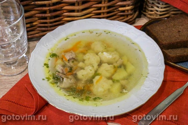 Суп куриный с клецками в мультиварке
