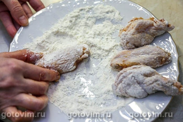Куриные крылышки в картофельной панировке Куриные крылышки в картофельной панировке