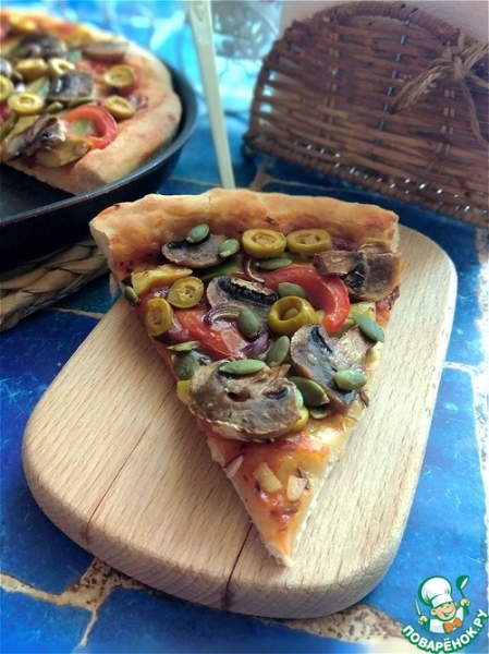 Постная пицца с авокадо Постная пицца с авокадо