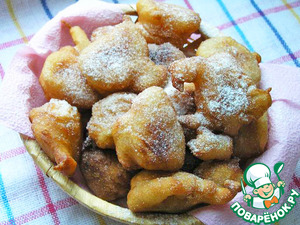 Яблочные пончики с корицей